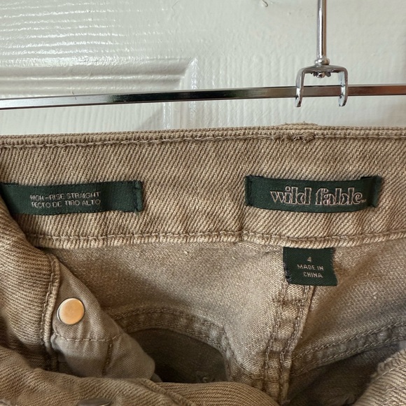 Wild Fable Women's Straight Leg Jeans in Tan - Picture 3 of 3